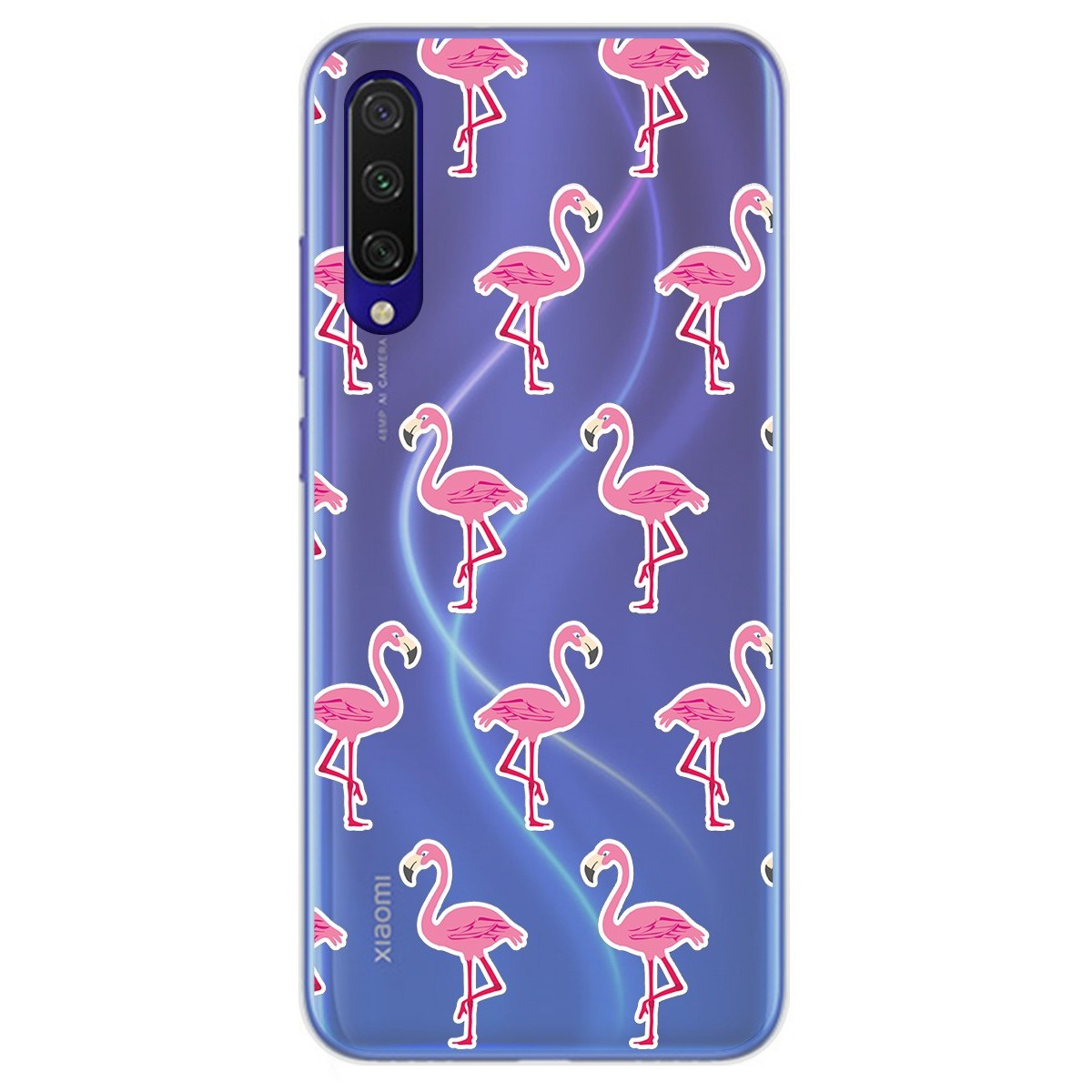 Funda Gel Transparente para Xiaomi Mi 9 Lite diseño Flamenco Dibujos