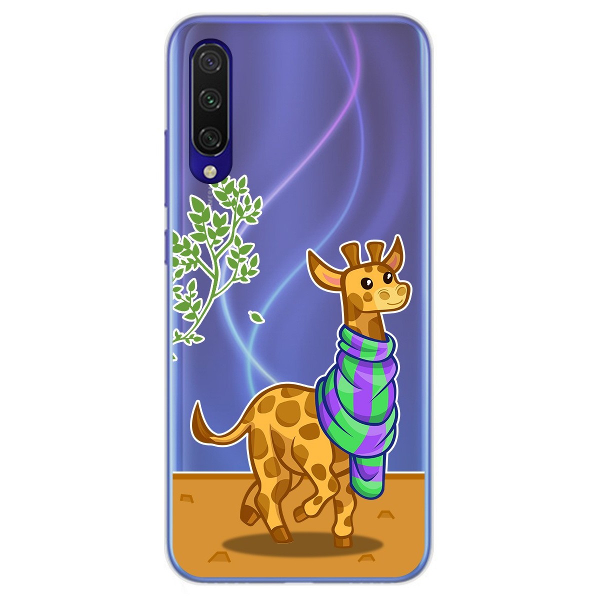Funda Gel Transparente para Xiaomi Mi 9 Lite diseño Jirafa Dibujos