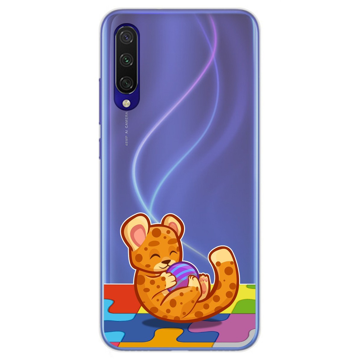 Funda Gel Transparente para Xiaomi Mi 9 Lite diseño Leopardo Dibujos