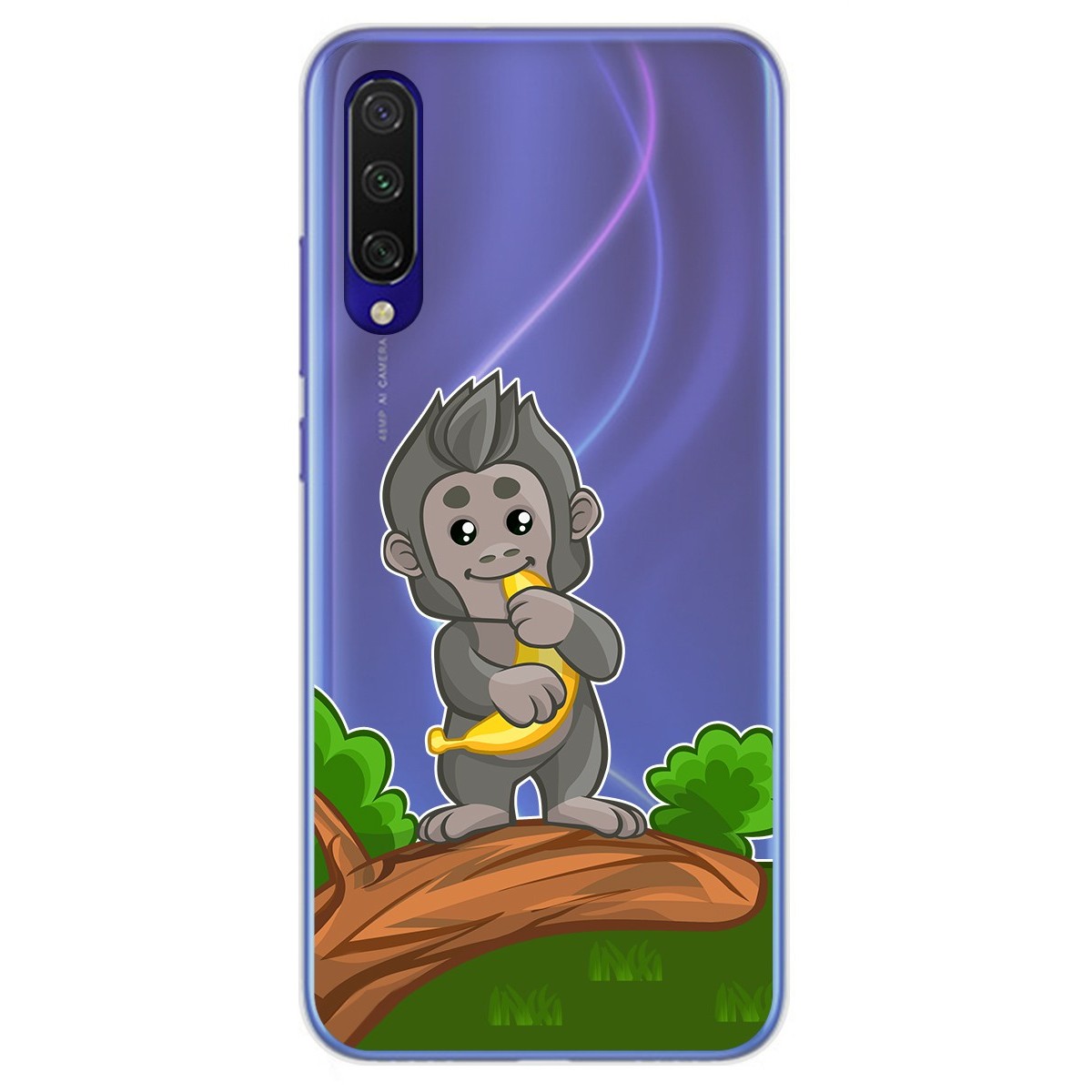 Funda Gel Transparente para Xiaomi Mi 9 Lite diseño Mono Dibujos