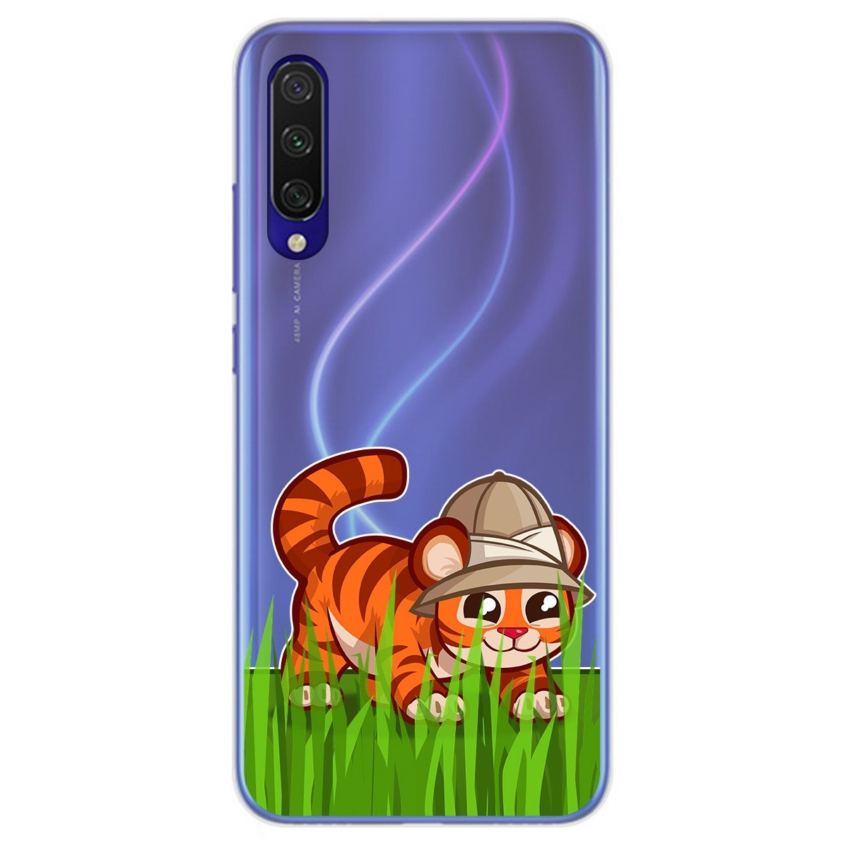 Funda Gel Transparente para Xiaomi Mi 9 Lite diseño Tigre Dibujos