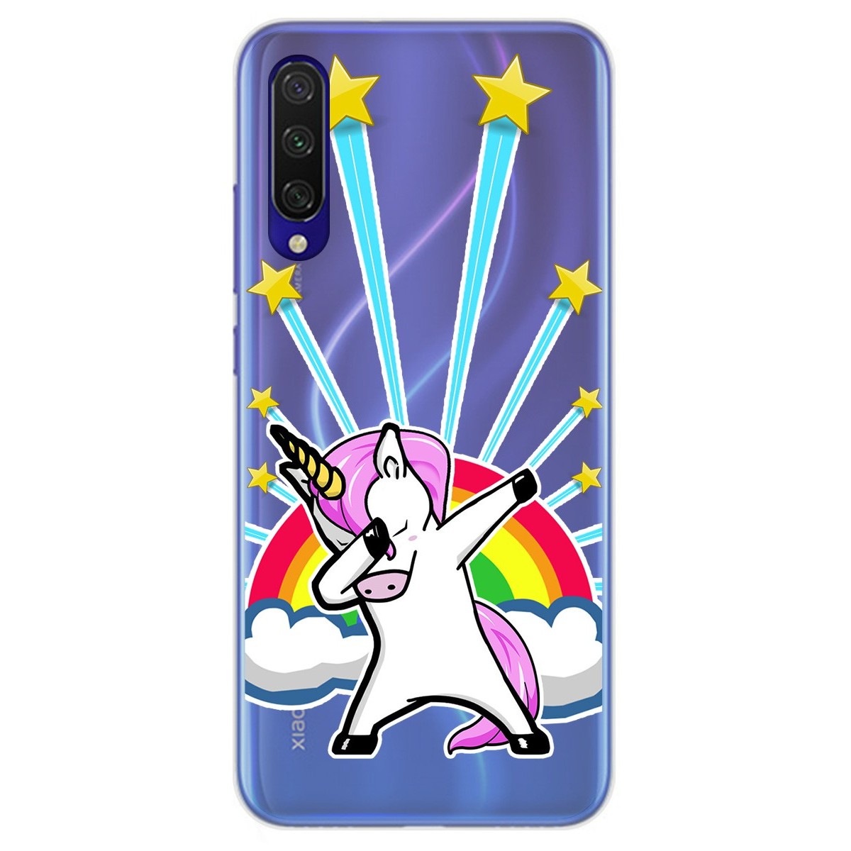 Funda Gel Transparente para Xiaomi Mi 9 Lite diseño Unicornio Dibujos