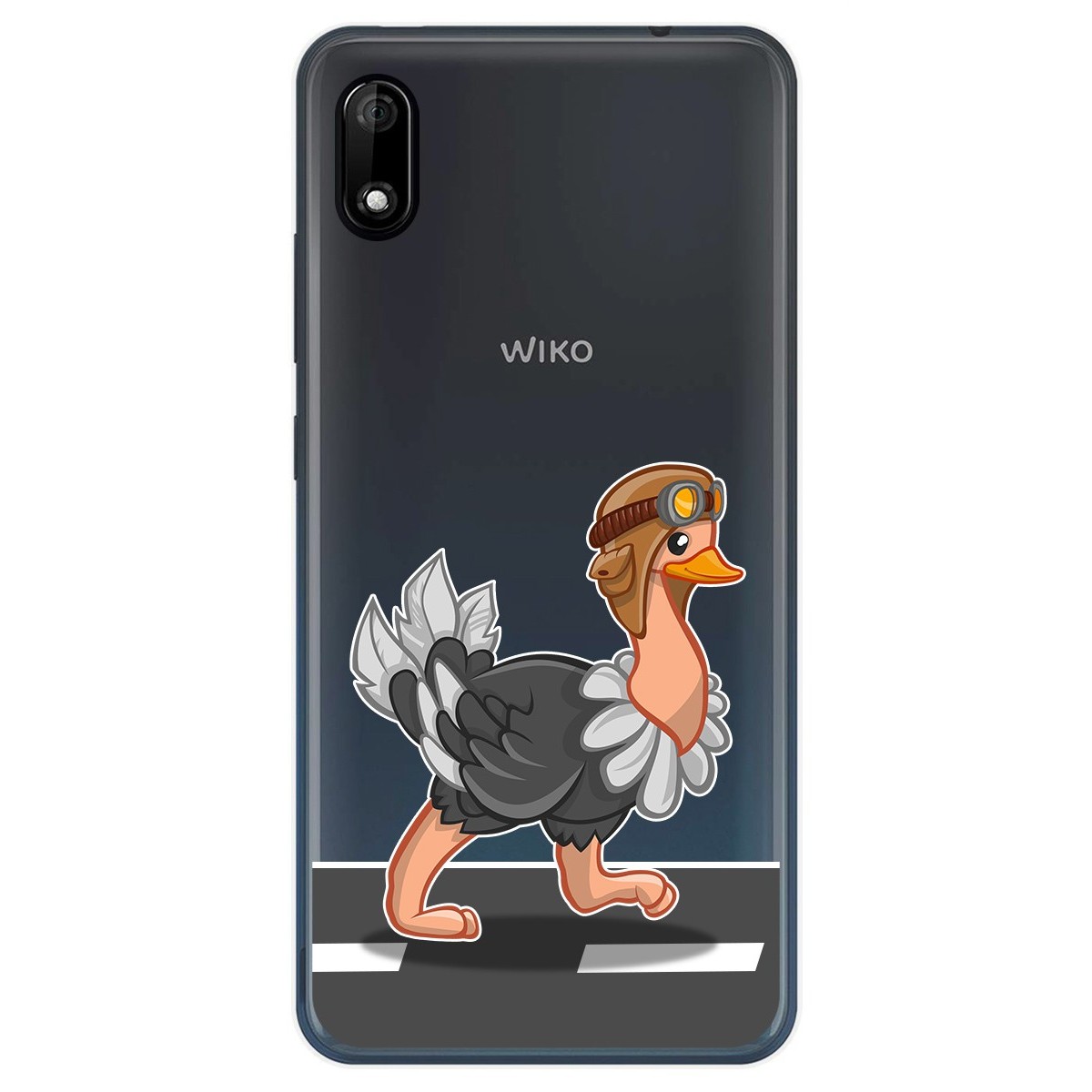 Funda Gel Transparente para Wiko Y70 diseño Avestruz Dibujos