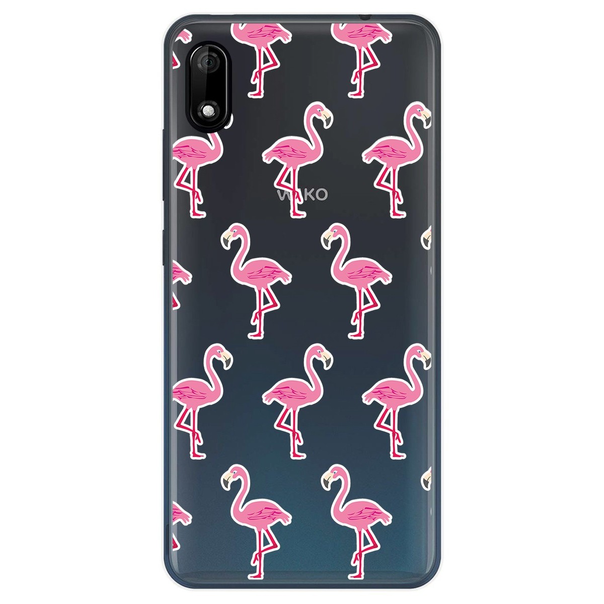 Funda Gel Transparente para Wiko Y70 diseño Flamenco Dibujos