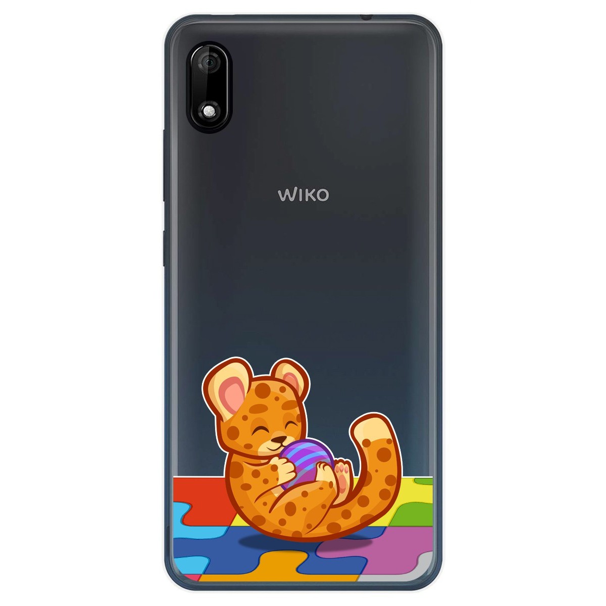 Funda Gel Transparente para Wiko Y70 diseño Leopardo Dibujos