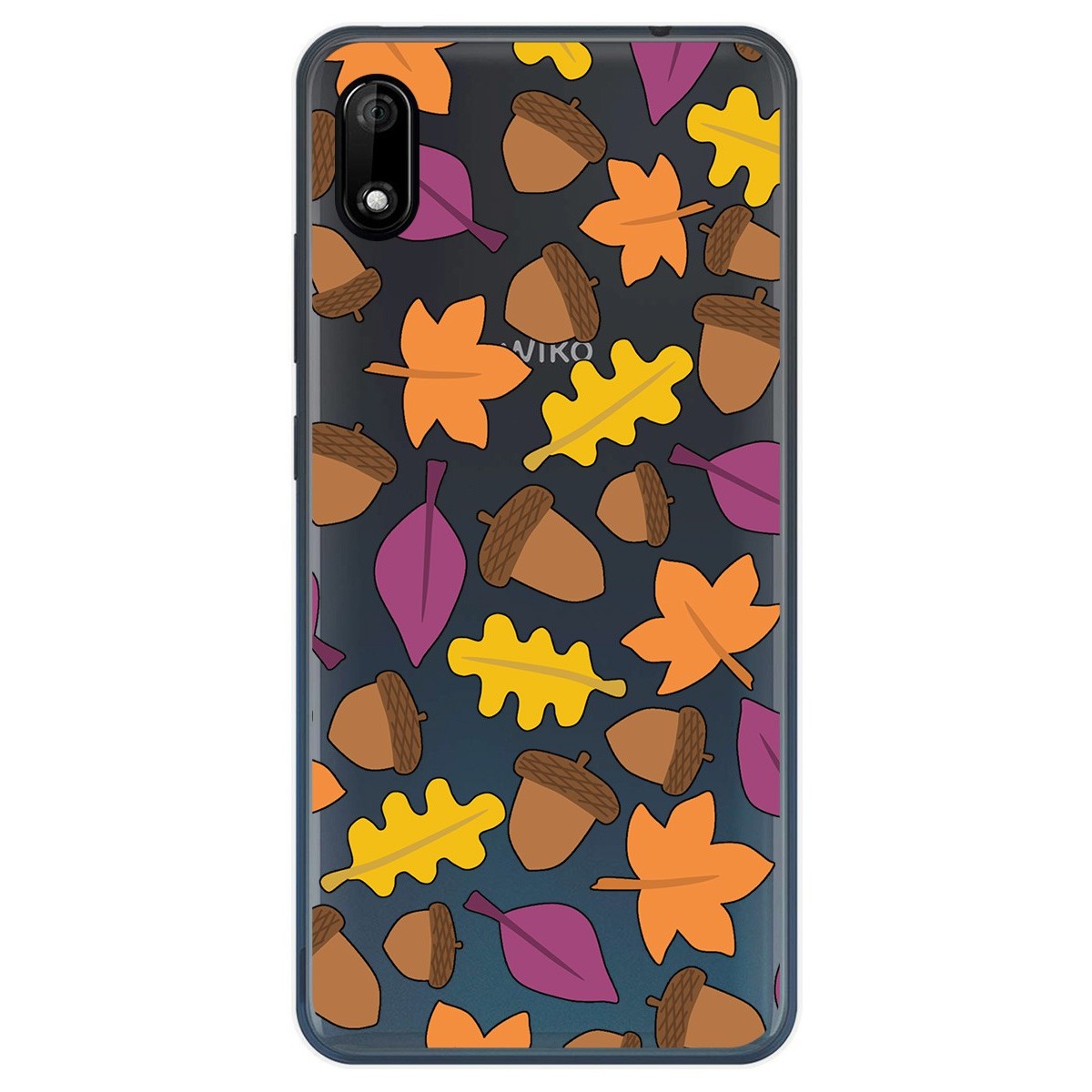 Funda Gel Transparente para Wiko Y70 diseño Otoño Dibujos