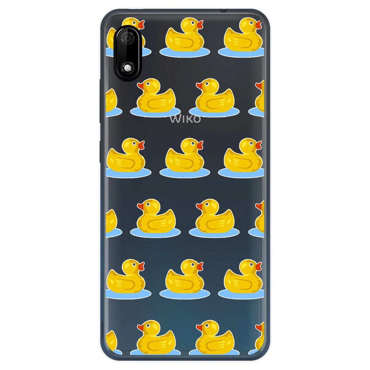 Funda Gel Transparente para Wiko Y70 diseño Pato Dibujos