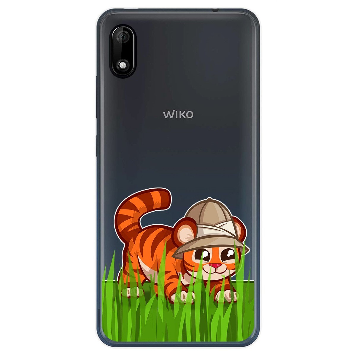 Funda Gel Transparente para Wiko Y70 diseño Tigre Dibujos