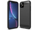 Funda Gel Tpu Tipo Carbon Negra para Iphone 11 (6.1)