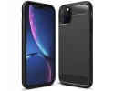 Funda Gel Tpu Tipo Carbon Negra para Iphone 11 Pro Max (6.5)