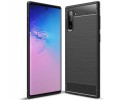 Funda Gel Tpu Tipo Carbon Negra para Samsung Galaxy Note10