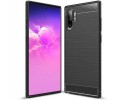 Funda Gel Tpu Tipo Carbon Negra para Samsung Galaxy Note10+