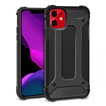 Funda Tipo Hybrid Tough Armor (Pc+Tpu) Negra para Iphone 11 (6.1)