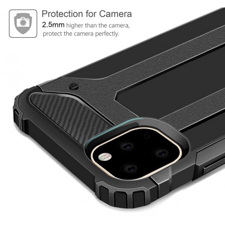 Funda Tipo Hybrid Tough Armor (Pc+Tpu) Negra para Iphone 11 Pro (5.8)