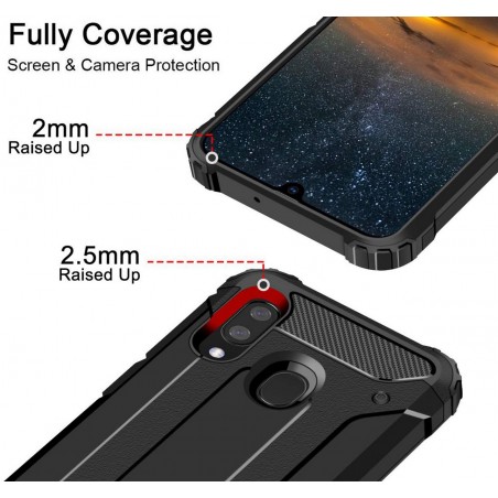 Funda Tipo Hybrid Tough Armor (Pc+Tpu) Negra para Samsung Galaxy A20e 5.8