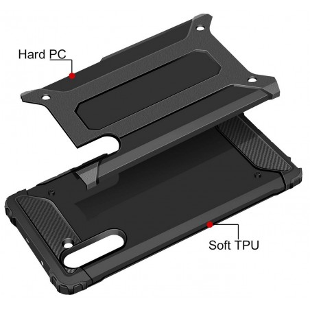 Funda Tipo Hybrid Tough Armor (Pc+Tpu) Negra para Samsung Galaxy Note10