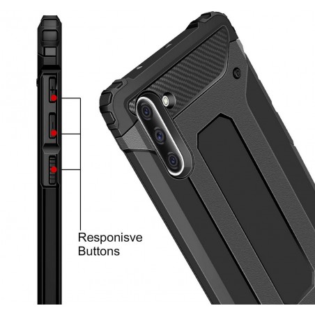 Funda Tipo Hybrid Tough Armor (Pc+Tpu) Negra para Samsung Galaxy Note10