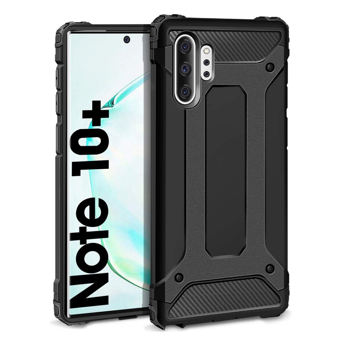 Funda Tipo Hybrid Tough Armor (Pc+Tpu) Negra para Samsung Galaxy Note10+