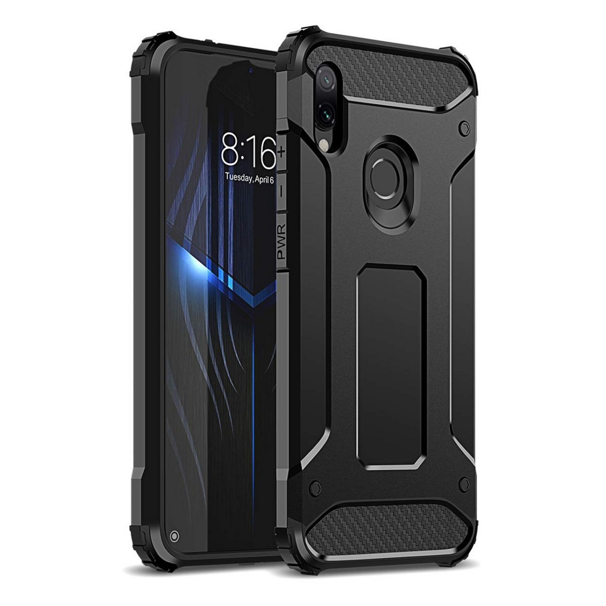 Funda Tipo Hybrid Tough Armor (Pc+Tpu) Negra para Xiaomi Redmi Note 7