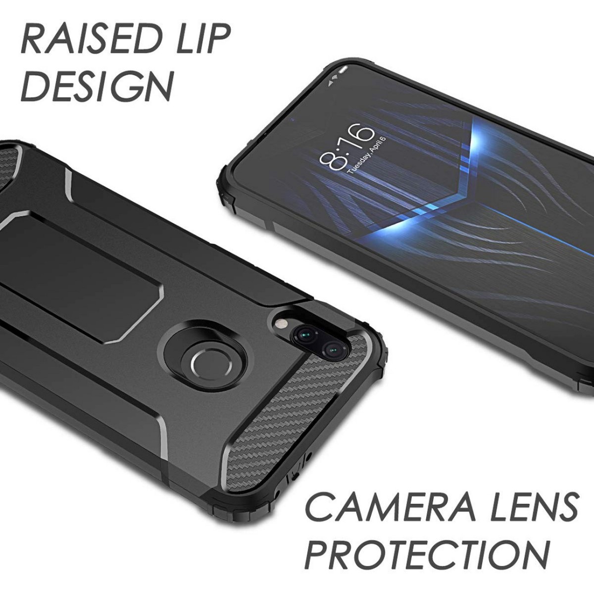 Funda Tipo Hybrid Tough Armor (Pc+Tpu) Negra para Xiaomi Redmi Note 7