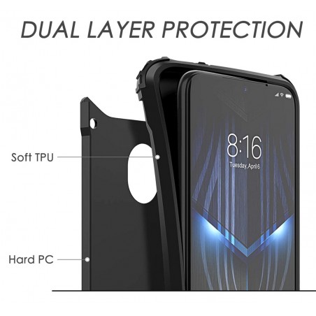 Funda Tipo Hybrid Tough Armor (Pc+Tpu) Negra para Xiaomi Redmi Note 7