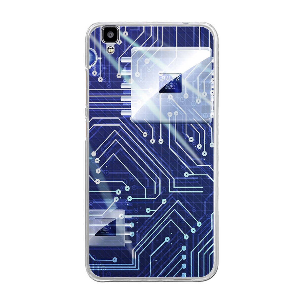 Funda Gel Tpu para Bluboo Maya 5.5" Diseño Circuito Dibujos