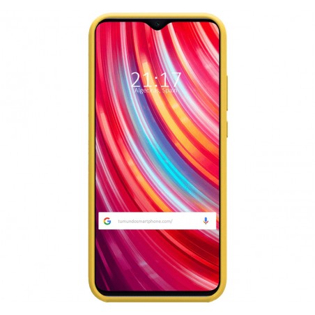 Funda Silicona Líquida Ultra Suave para Xiaomi Redmi Note 8 Pro color Amarilla