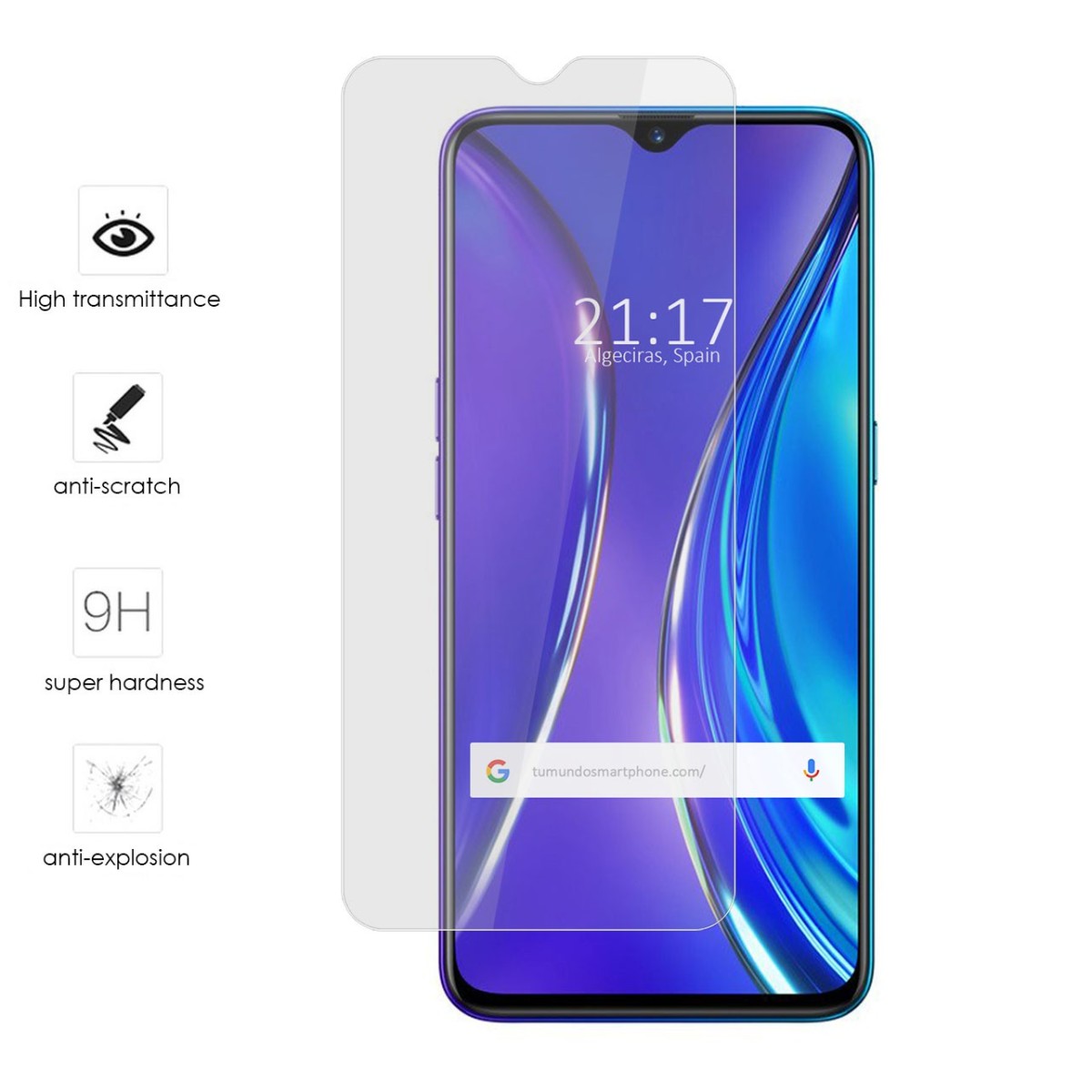 Protector Cristal Templado para Realme X2 Vidrio