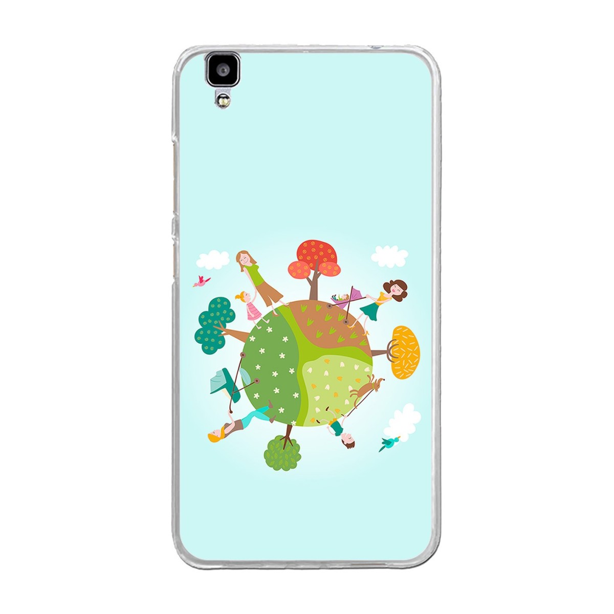 Funda Gel Tpu para Bluboo Maya 5.5" Diseño Familia Dibujos