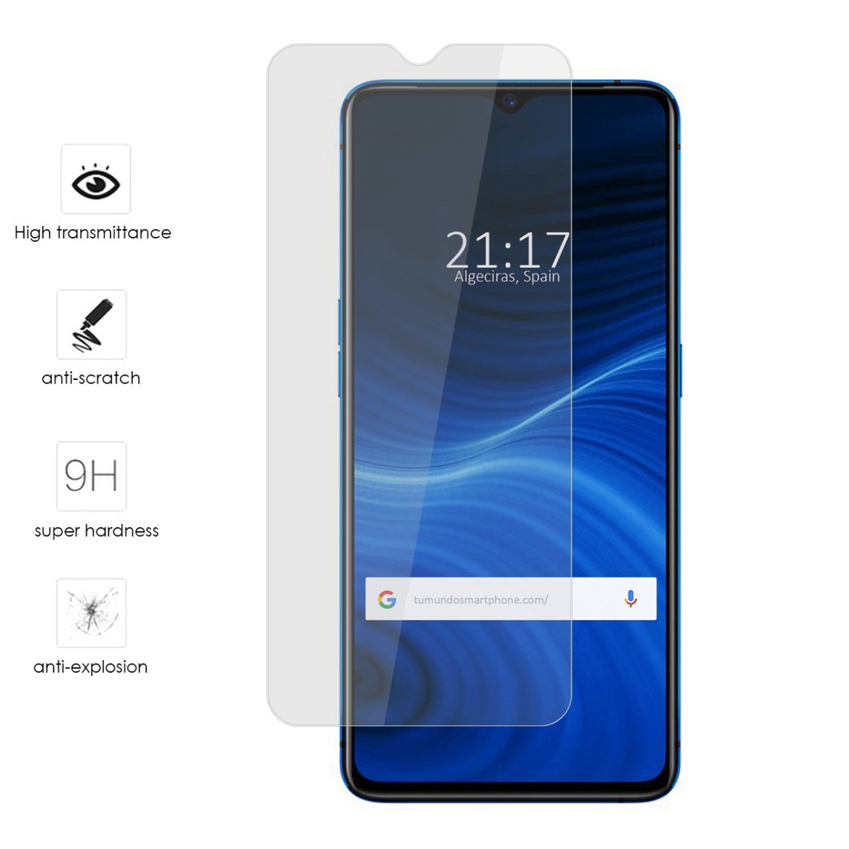 Protector Cristal Templado para Realme X2 Pro Vidrio