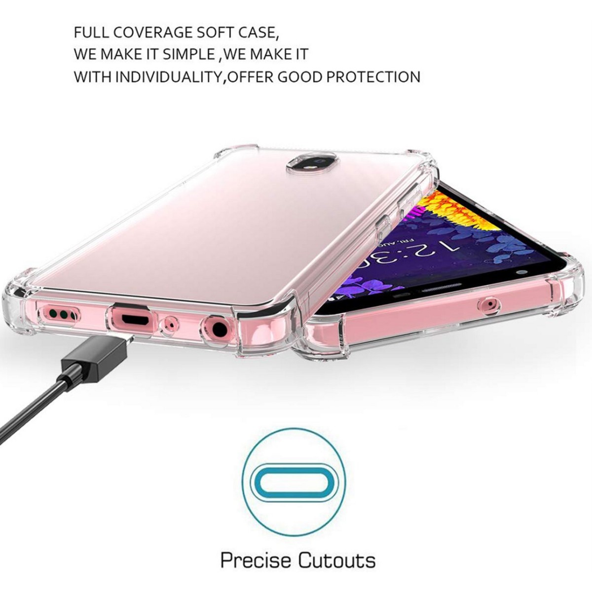 Funda Gel Tpu Anti-Shock Transparente para Lg K30