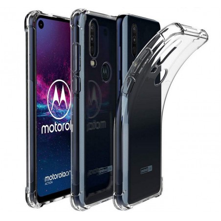 Funda Gel Tpu Anti-Shock Transparente para Motorola One Action