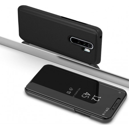 Funda Flip Cover Clear View para Xiaomi Redmi Note 8 Pro color Negra