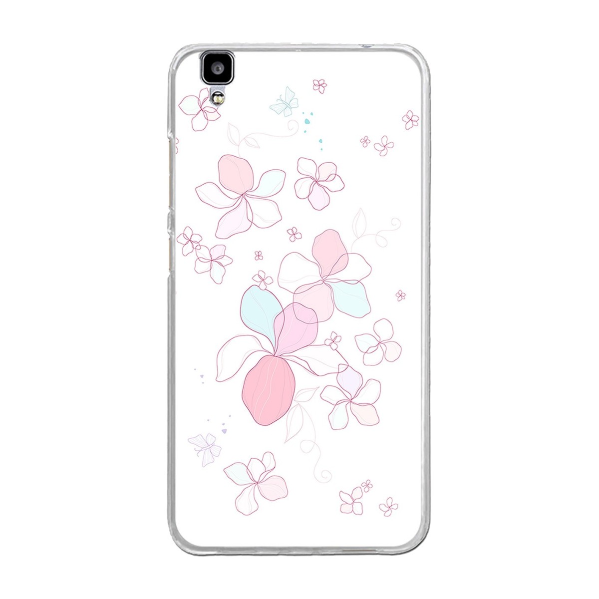 Funda Gel Tpu para Bluboo Maya 5.5" Diseño Flores-Minimal Dibujos