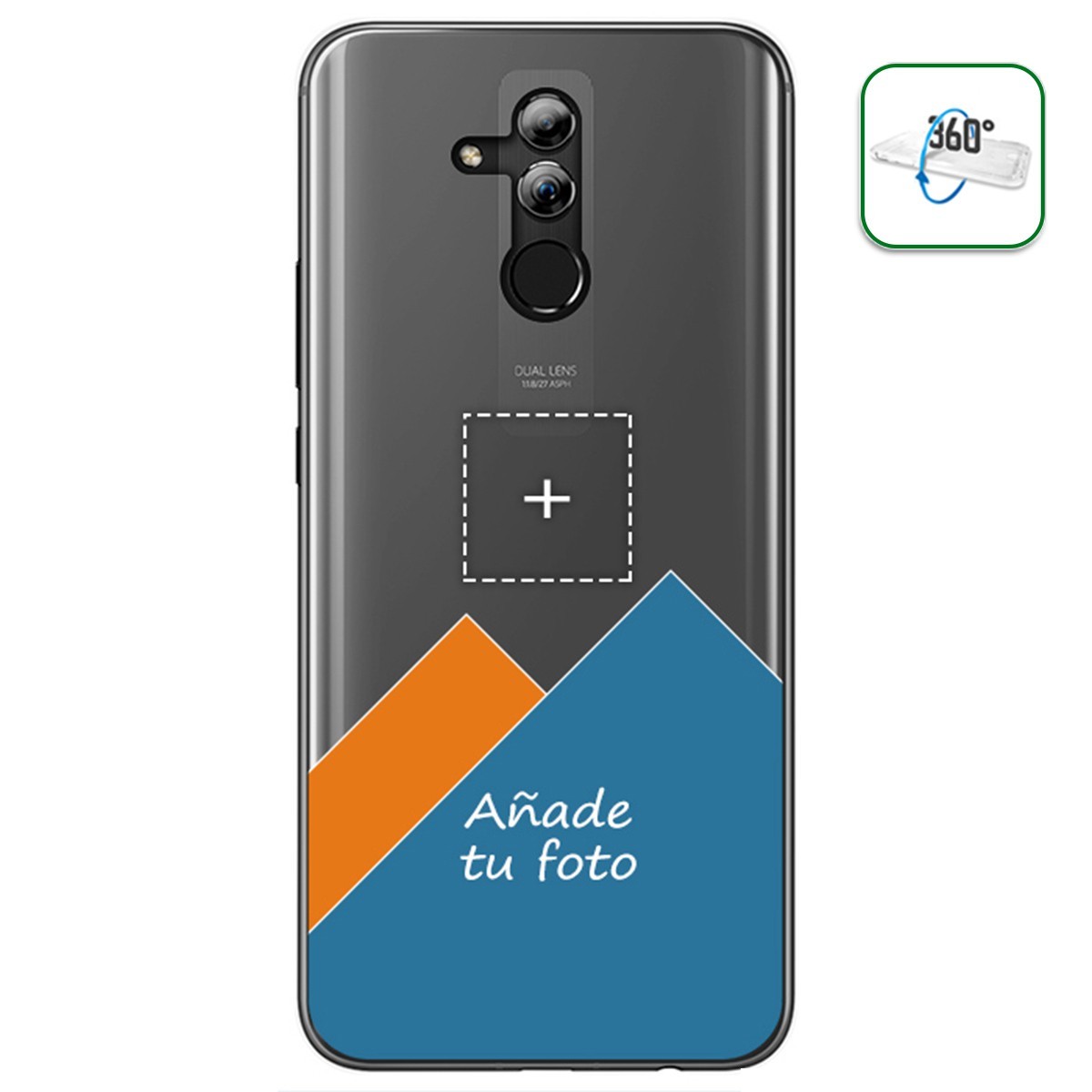 Personaliza tu Funda Pc + Tpu 360 con tu Fotografia para Huawei Mate 20 Lite dibujo personalizada