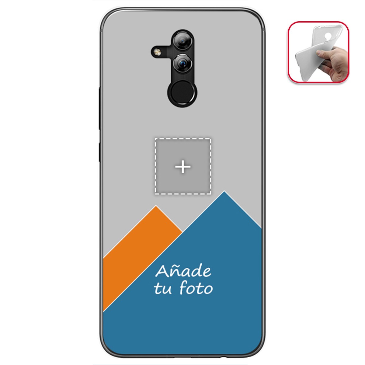 Personaliza tu Funda Gel Mate con tu Fotografia para Huawei Mate 20 Lite dibujo personalizada