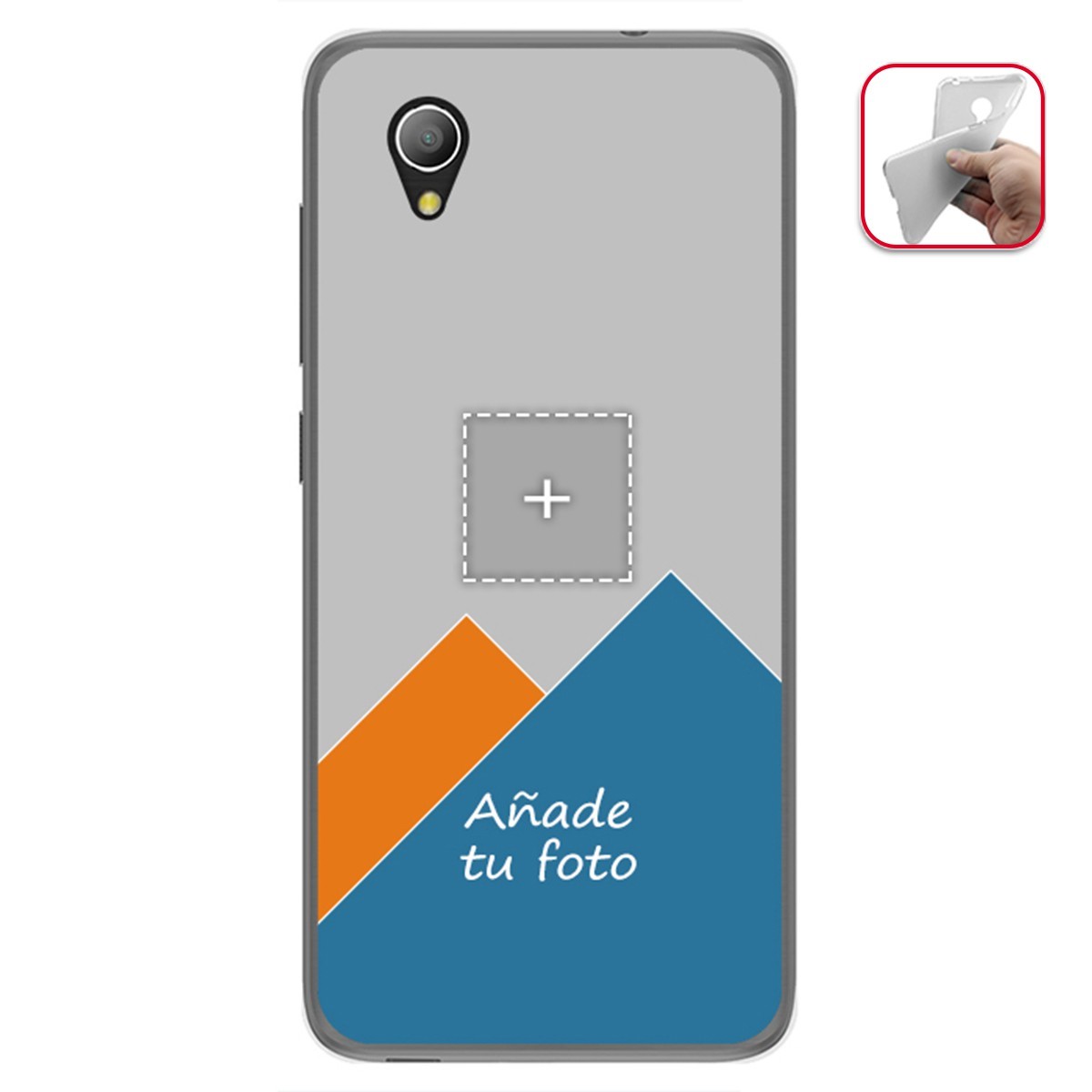 Personaliza tu Funda Gel Mate con tu Fotografia para Alcatel 1 2019 dibujo personalizada