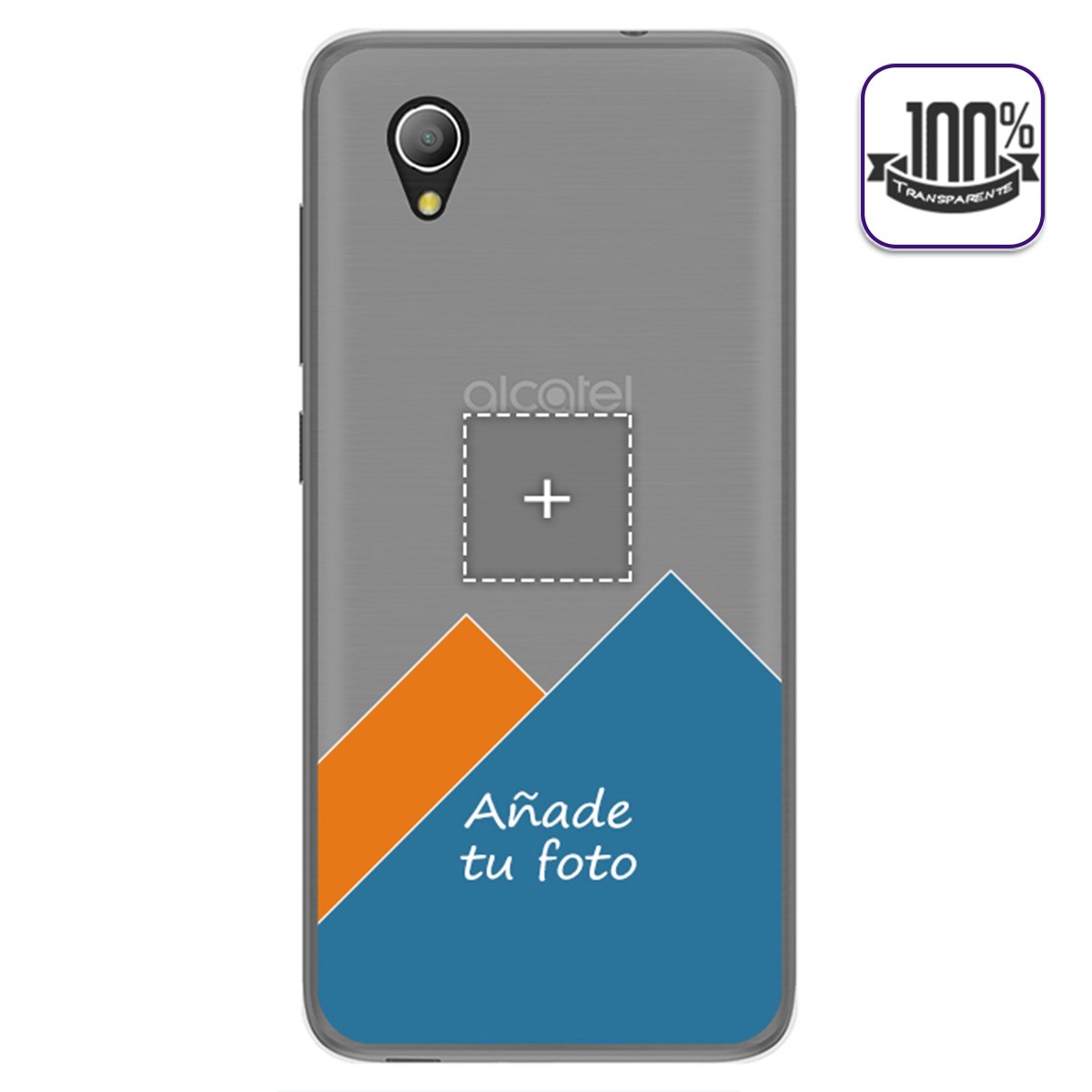 Personaliza tu Funda Gel 100% Transparente con tu Fotografia para Alcatel 1 2019 dibujo personalizada