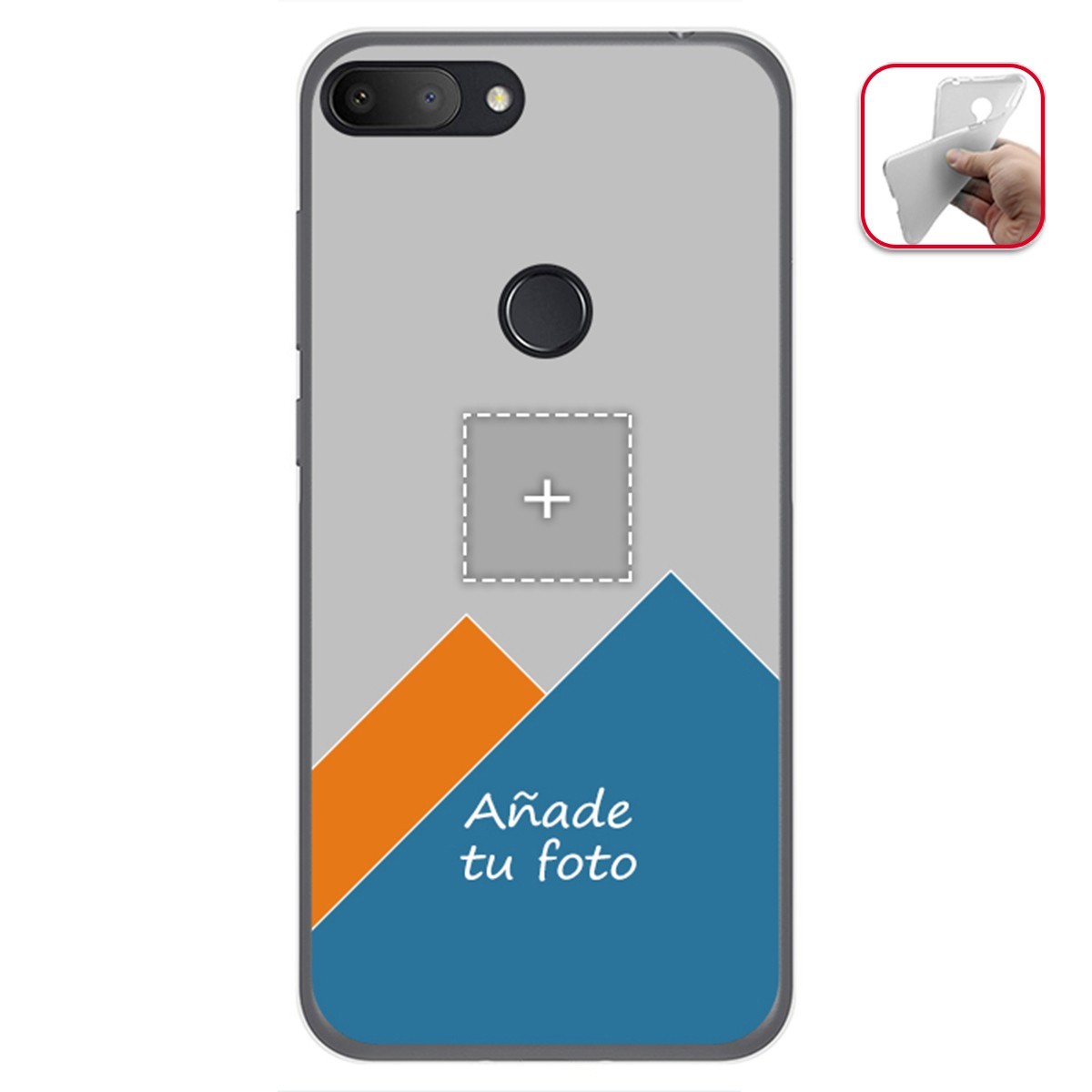 Personaliza tu Funda Gel Mate con tu Fotografia para Alcatel 1S 2019 dibujo personalizada
