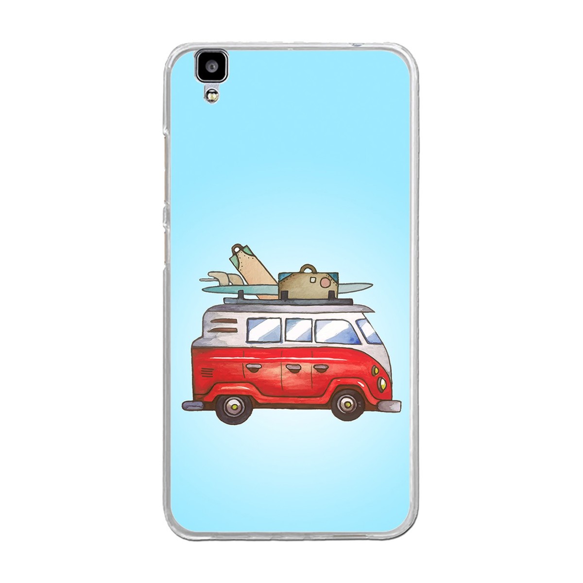 Funda Gel Tpu para Bluboo Maya 5.5" Diseño Furgoneta Dibujos