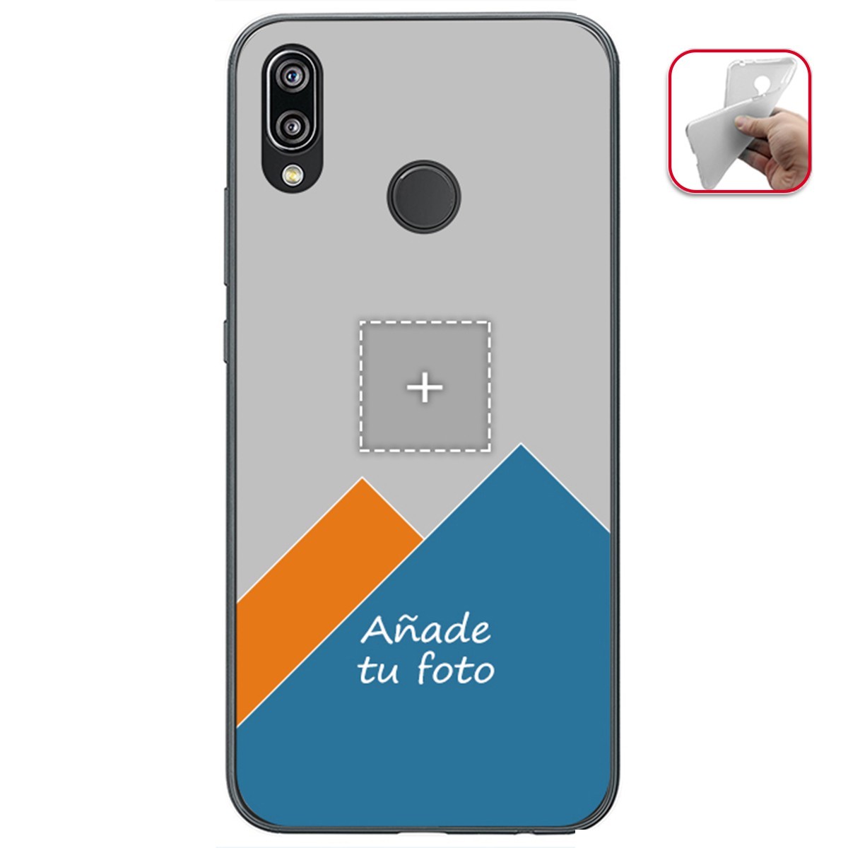 Personaliza tu Funda Gel Mate con tu Fotografia para Huawei P20 Lite dibujo personalizada