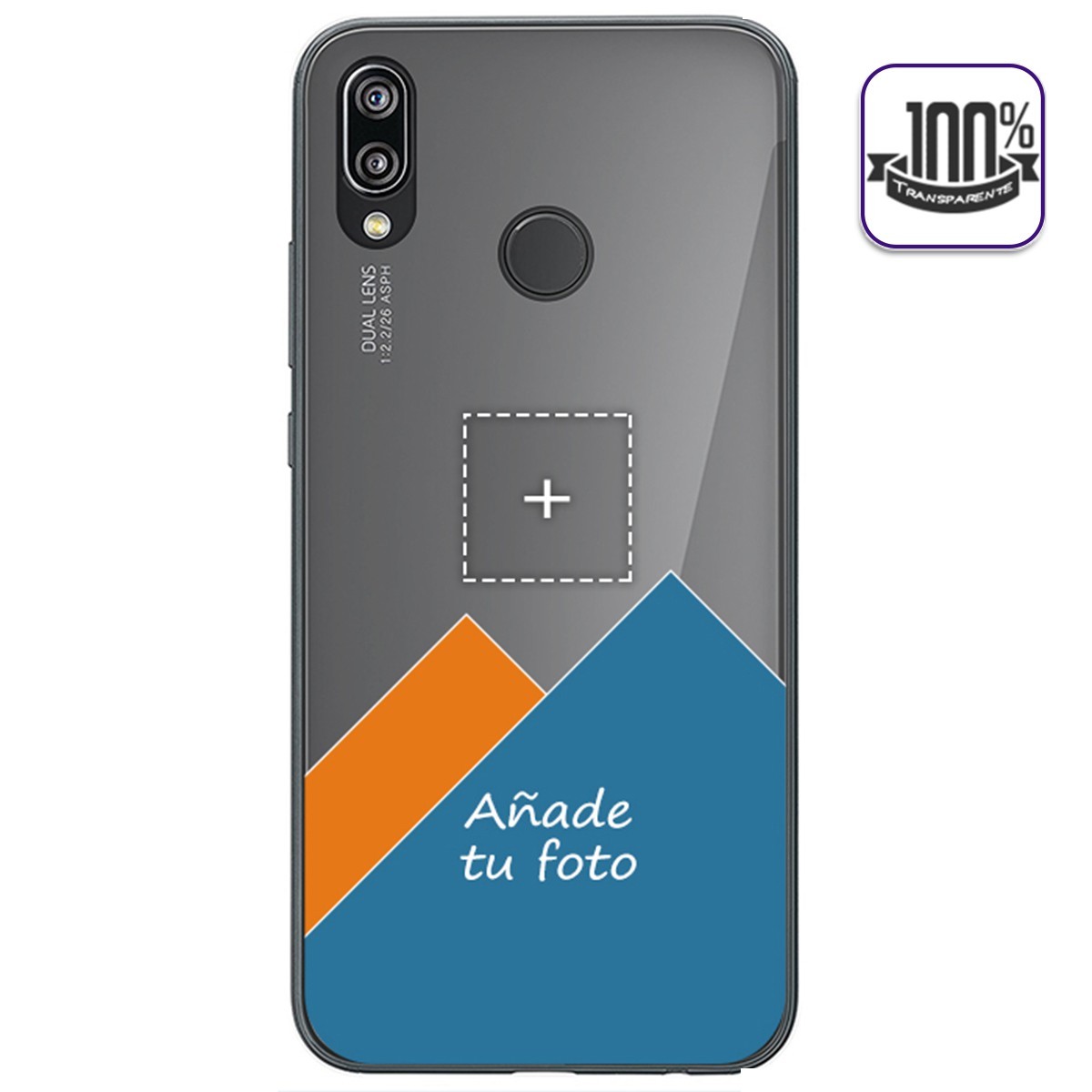 Personaliza tu Funda Gel 100% Transparente con tu Fotografia para Huawei P20 Lite dibujo personalizada