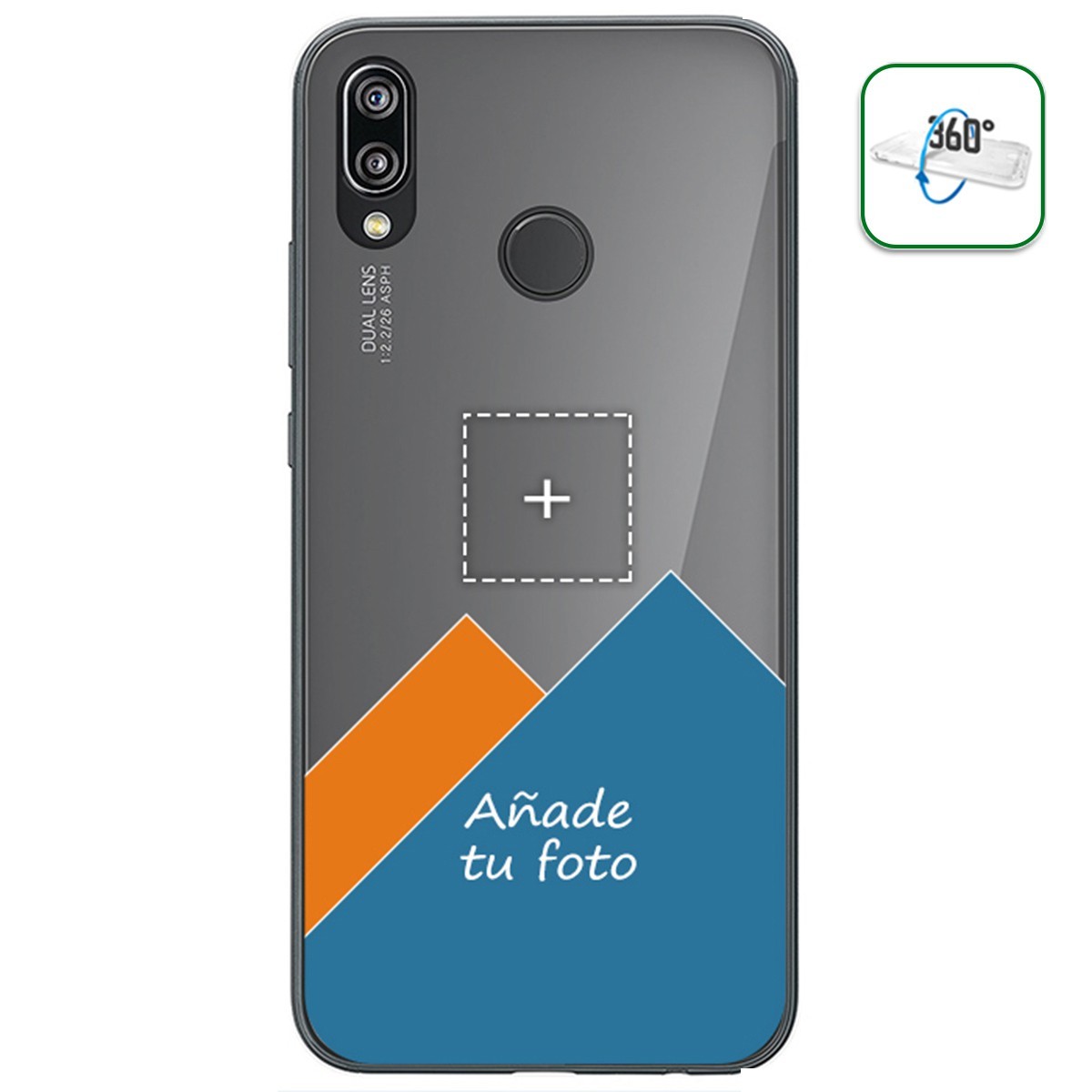 Personaliza tu Funda Pc + Tpu 360 con tu Fotografia para Huawei P20 Lite dibujo personalizada