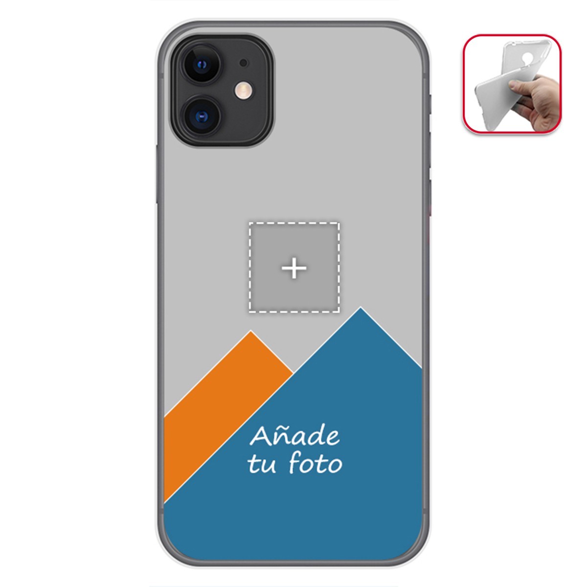 Custodia Personalizzata Per IPhone 11 (6.1) Con Tua Foto - Cover In Gel Trasparente 100% - Stampa Diretta UV Di Alta Qualità - Spedizione Dalla Spagna