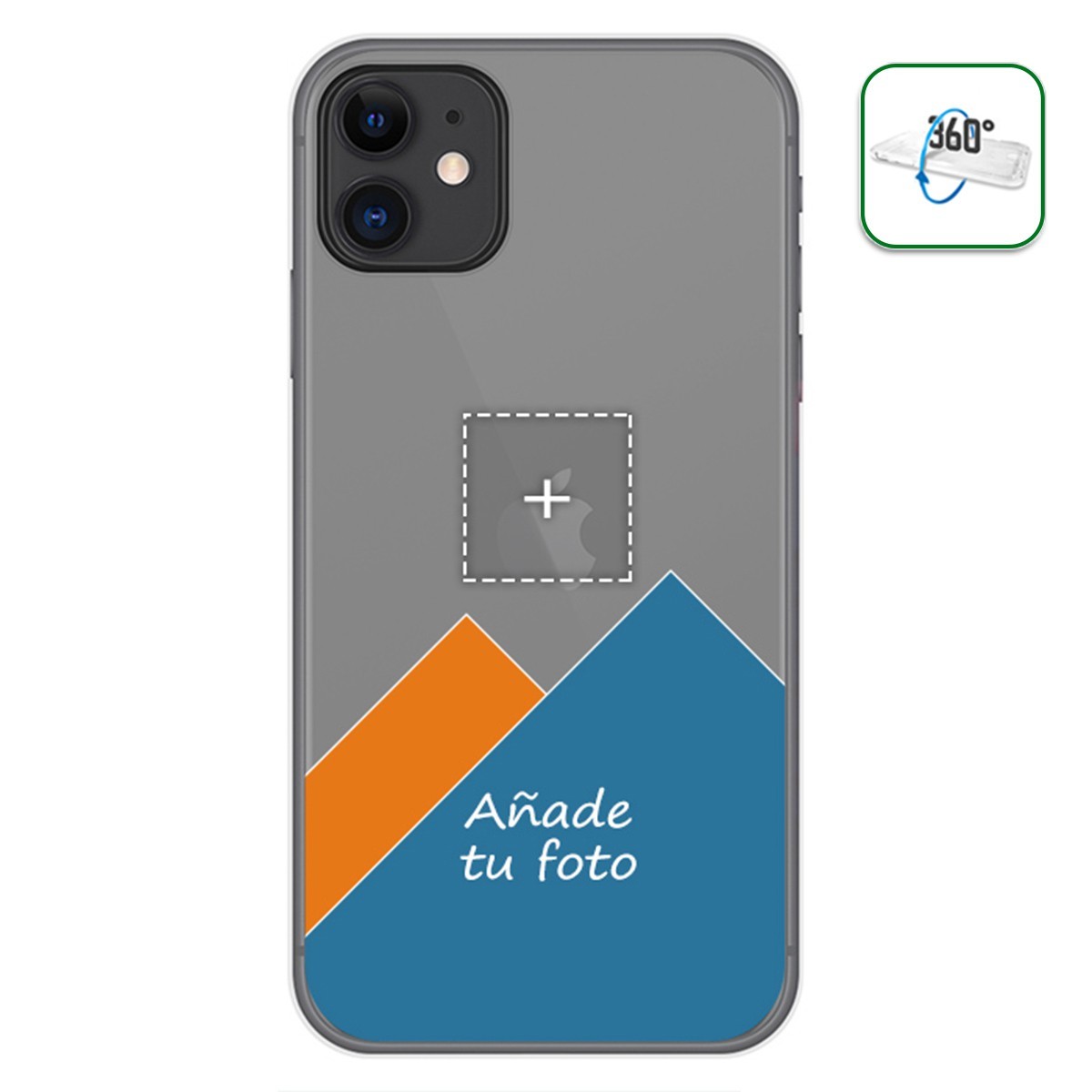 Personaliza tu Funda Pc + Tpu 360 con tu Fotografia para Iphone 11 (6.1) dibujo personalizada