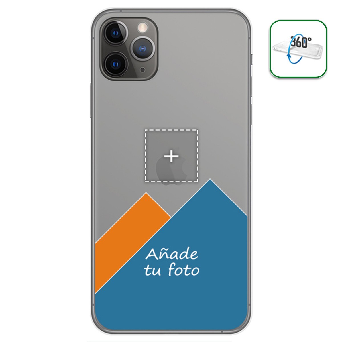 Personaliza tu Funda Pc + Tpu 360 con tu Fotografia para Iphone 11 Pro (5.8) dibujo personalizada