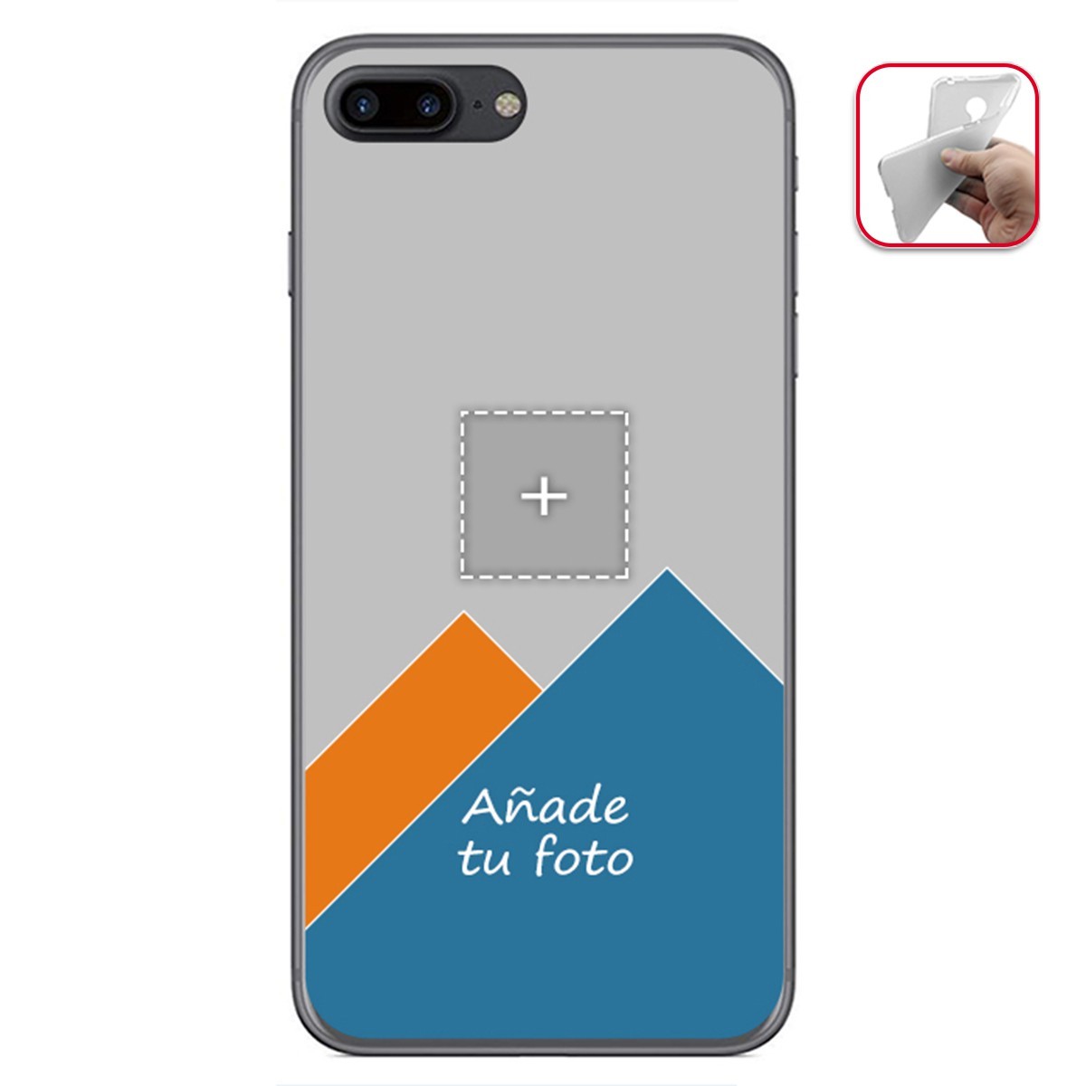 Personaliza tu Funda Gel Mate con tu Fotografia para Iphone 7 Plus / 8 Plus dibujo personalizada