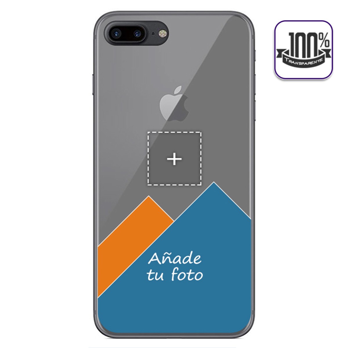 Personaliza tu Funda Gel 100% Transparente con tu Fotografia para Iphone 7 Plus / 8 Plus dibujo personalizada