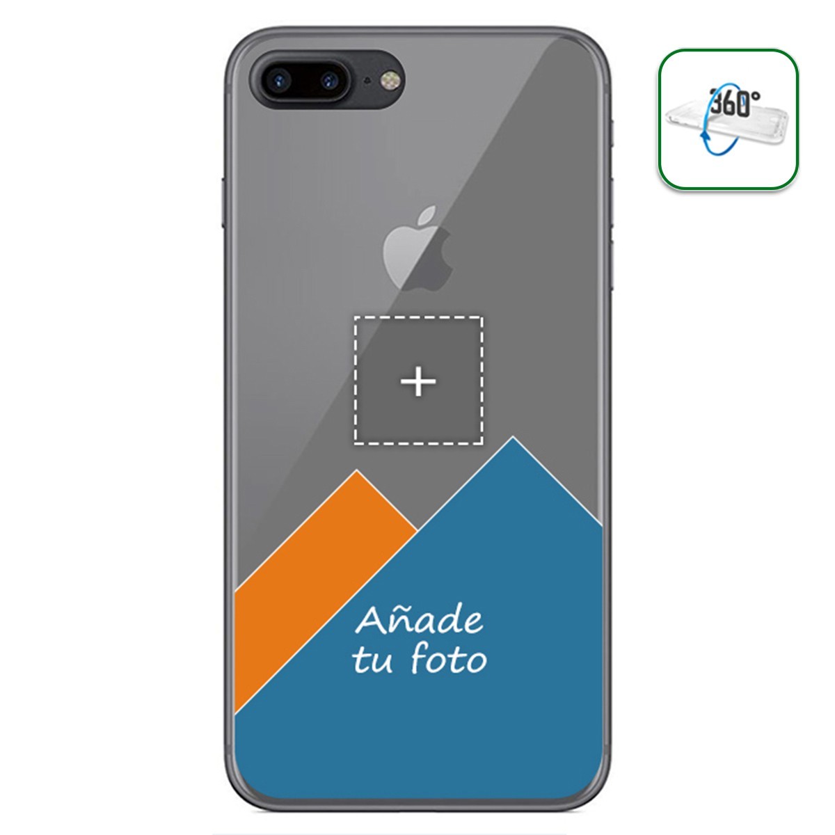 Personaliza tu Funda Pc + Tpu 360 con tu Fotografia para Iphone 7 Plus / 8 Plus dibujo personalizada