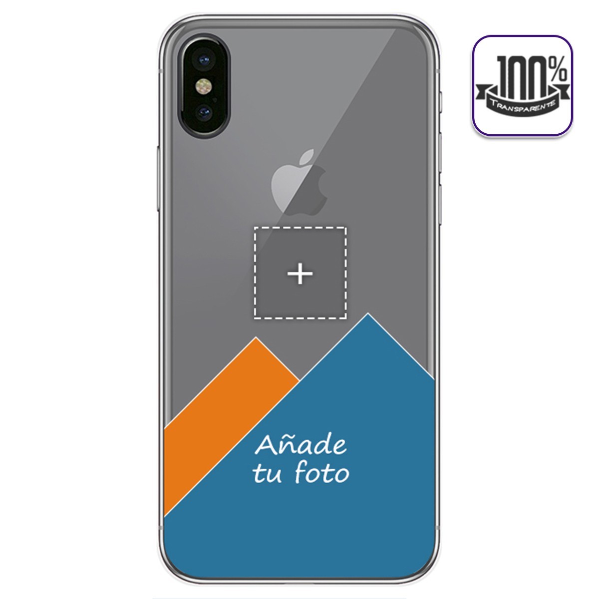 Personaliza tu Funda Gel 100% Transparente con tu Fotografia para Iphone X / Xs dibujo personalizada